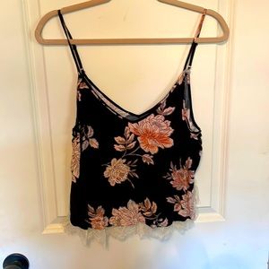 Midnight Bakery Floral Spaghetti Strap Top